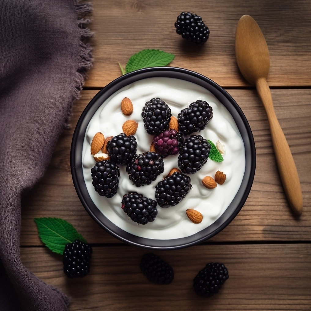 Greek Yogurt with Mixed Berries and a sprinkle of Chia Seeds